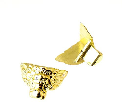 Eckschutz Aus Metall 4Pcs Goldton Schmuck Geschenkbox Holzetui Dekorative Acryl Füße Beineckenschutz-B