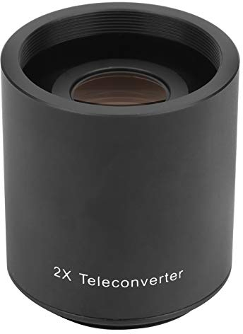 Objektivkonverter, 2X Schwarzer Kameraobjektivkonverter Telekonverter, Kameraobjektivkonverteradapter, mit Aufbewahrungstasche, für M42-mm-Bajonetthalterung, Wildtiere, Konzerte, Vogelbeobachtung