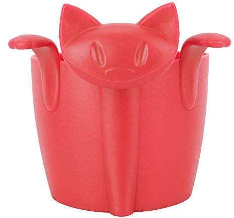 Tea Infuser, Silicone Tea Strainer, Cute Cat Shape Design, Reusable Loose Leaf Tea Filter, 2pcs Red, for Home Office Use