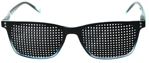 VANLO Rasterbrille 415-ASBP - schwarz blauer Rahmen - quadratisches Raster