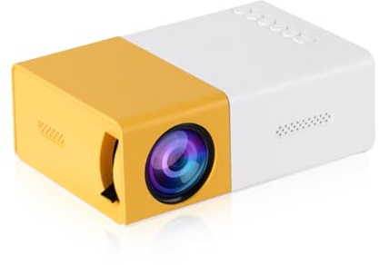 EBTOOLS Mini Projector, LCD 1080P Full HD Portable Projector, Supported 24 60 Inch Projection Movie Projector, for Home Theater Video Projector Compatible with AV, VGA, HDMI, USB