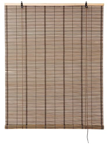 Cy.curtain bright Bambusrollo Bambus Rollo Sonnenschutz und Sichtschutz Rollo,für Fenster Und Türen,Blickdicht,Bambus Jalousien Innen,80x160CM