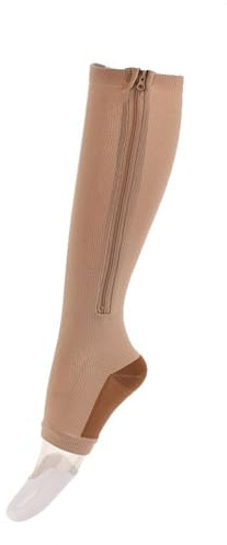 CHUYIX Kompressionsstrümpfe für Damen Herren1 Paar Kompressionsstrümpfe mit Reißverschluss für Laufen Sport Flug Radsport Socken Kompressionsstrümpfe Orthopädische Kompressionssocken Socks