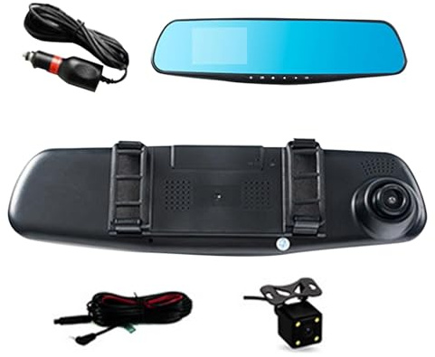 Glass Dash Cam, Smart Rearview Glass, High Definition Dash Cam, Parking Assistance Camera, Backup Camera Glass, 24H Parking Mode, Rearview Dash Cam, Smart Backup Camera