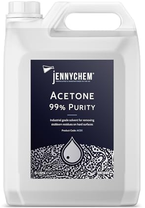 5L Pure Acetone 99% – Professional Gel Nail Polish Remover & Acrylic Soak-Off Solution | High Strength Acetone for Salons, Home, Tips & Extensions