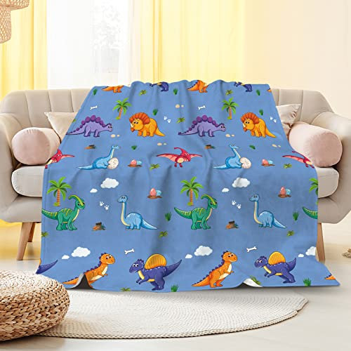 WOTDKG Dinosaurier-Decken für Jungen und Mädchen, Dinosaurier-Geschenke für Kinder, Teenager, Erwachsene, Dinosaurier-Überwurfdecke für Jungen und Mädchen, Geburtstagsgeschenke, weiche Kinderdecke,