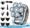 Rasoi per uomini calvi, rasoio magnetico 7D aggiornato per testa calva, rasoi a testa rotante con display LED, IPX7 Wet/Dry, kit per la toelettatura da uomo senza fili, con tagliacapelli, regolabarba
