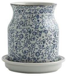 CLQYXRMVC Portacuchillos de cocina Porta utensilios de cocina de cerámica, porta utensilios vintage chino con bandeja de goteo Portacuchillos de almacenamiento
