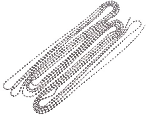 Kugelkette Aus Edelstahl 3 Meter Mit 10 Verbindern 3,5 Mm Durchmesser Für Schlüsselanhänger Und Erkennungsmarken
