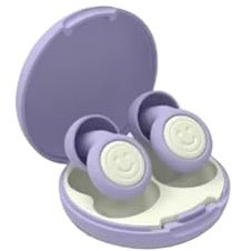 UTSKWD Tappi for le orecchie for dormire, antirumore, riutilizzabili, in silicone morbido, for dormire, studiare, viaggiare, protezione for le orecchie.(Purple,M)