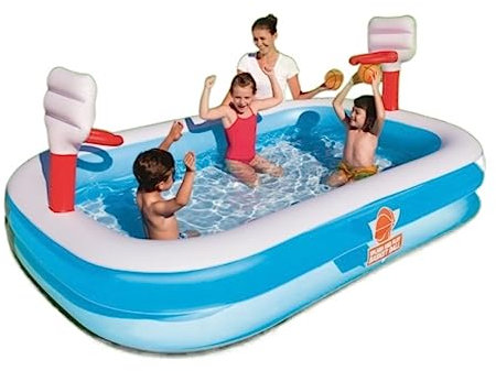 OUYUE Paddling Pool Inflatable Pool Inflatable Pool Above Ground Swimming Pool With Lid Large Gift Family Pool Volleyball Set Swimming Pool Garden