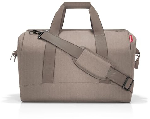 reisenthel Allrounder L Herringbone Mokka – Vielfältige Doktortasche zum Reisen, für die Arbeit oder Freizeit – Mit funktional-stylischem Design