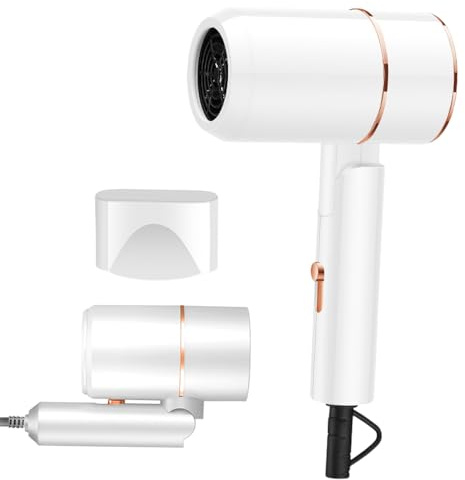 KUWUNG Travel Hairdryers for Women, Hair Dryer Lightweight Hairdryers, Fast Drying Blow Dryer, Small Hair Dryer with Hot and Cold Button for Multi Women Man Hairstyles, for Home Salon Travel