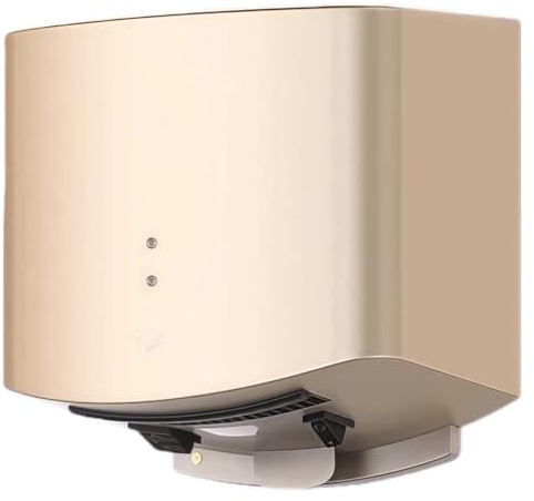 WENNEWU Asciugamani Ad Alta velocità, Asciugamani Elettrico Intelligente da Parete, Potenza 1250 W, Flusso d'Aria Calda E Fredda Regolabile, per Uso Commerciale E Bagni,d'oro