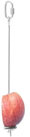 Brochette de traitement des oiseaux – porte-fruits en acier inoxydable – brochette de légumes perruches | pour cage, ara, cacatoès, perruche, inséparable, mimiette, petits animaux