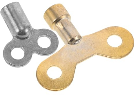 CORHAD Radiator Valve Keys for Efficient Plumbing Bleeding 2pcs Aluminium Alloy Material with Compact Button Design Featuring Square Hole for Bleeding Radiator Vents and Valves