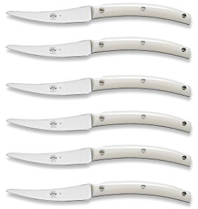 Coltellerie Berti Convivio Nuovo Set 6 Coltelli Tavola Bianco