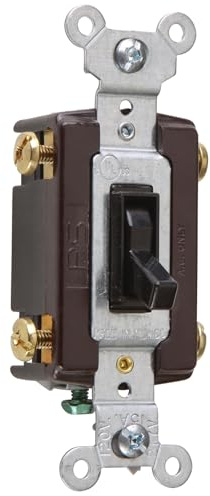 Legrand Pass & Seymour 664BKG Trademaster 15 Amp 4-Way Toggle Light Switch, Residential Grade, Black (1 Count)