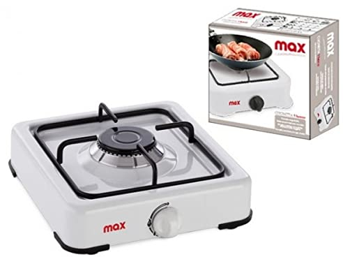 Fornello da Campeggio 1 Fuoco Piastra Bianco Cucina Portatile Cucinino Max Casa