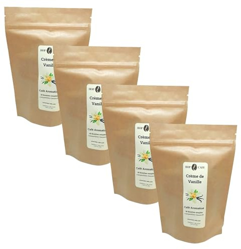 HOP CAFE - Pack Éco 4 x 18 Dosettes Souples - Arôme Crème de Vanille | Pack Éco