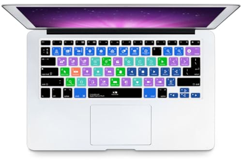 MMDW FCPX Final Cut Pro X Shortcuts Keyboard Skin Hot Keys Keyboard Cover for MacBook Pro 13 15 17(with or w/out Retina Display) Silicone Skin for MacBook Old Air 13, European/USA Keyboard Layout