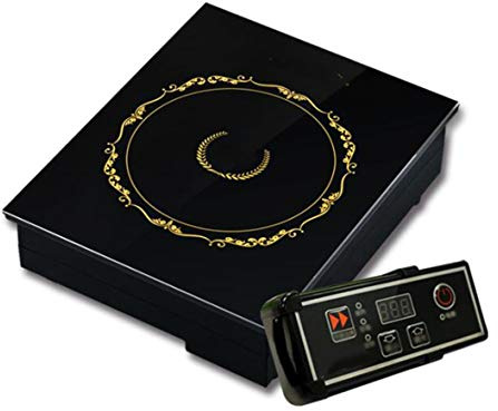 XGHW Piano Cottura a induzione Fornello a induzione Portatile Pannello microcristallino antideflagrante Elettrodomestici da Cucina Facili da Pulire ad Alta Temperatura Nero (Color : Black, Size : B)