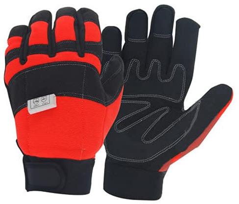OZAKI -Kettensägenhandschuhe- SommerhandschuheSpezielle Schneidarbeiten – Schutz der Rückseite der linken Hand – Größe 11/XL