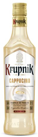 Krupnik Cappuccino Liqueur - Creamy Coffee Cappuccino Liqueur, Crafted from Cream, Milk and Vodka, Perfect for Sipping, Cocktails, Hot Chocolates, Ice Creams and Desserts 16% ABV, 50cl
