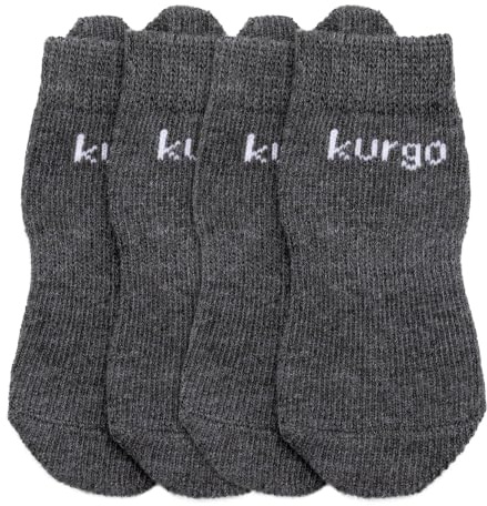 Kurgo Blaze Hundstrumpor, Elastiska husdjurstrumpor, för hundskor, utomhusskor, 1 set om 4 strumpor - Små, S