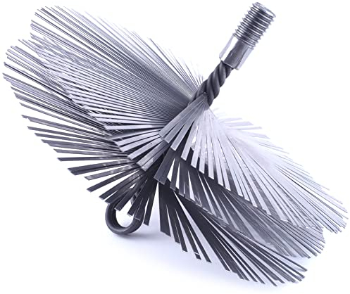BAUSTER® Schornsteinbesen aus Blech Federstahl 250 mm Flach Kaminbesen Rußbesen Kaminbürste Kaminreiniger Gemauerte Schornstein Kamin Verschiedene Größen Holzofen Zubehör und Kohleherde
