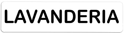 Becral® - Señal de PVC LAVANDERÍA | Placa puerta PVC | Señal informativa | Cartel Puerta 200X50mm