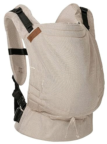 Hoppediz Buckle - Babytrage für Neugeborene ab Geburt - Fullbuckle Tragehilfe mit 2 Schnallenpositionen - mitwachsend bis 20 kg - Design Djerba