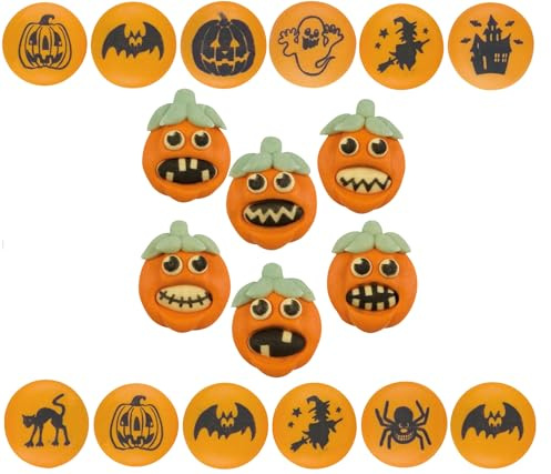 Kaffeehaus Diamant essbare Zuckerdekoration Halloween - 18 Stück Kuchendeko