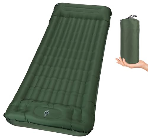 TECHSHARE Camping Isomatte, Verdickte Outdoor Camping luftmatratze, mit Fußpumpen-Isomatte Geeignet für Outdoor, Camping