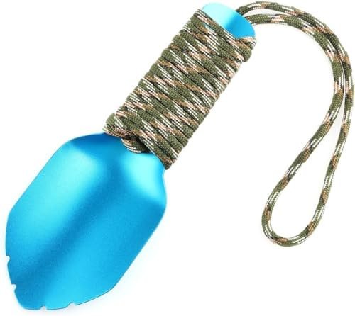 Ultralight Backpacking Trowel and Camping Shovel - Hiking and Garden Tool, Small Potty Shovel (Blue)
