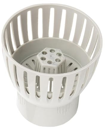 JISADER Fish Pond Filter Fittings Water Surface Filter Drain Fallen Leaves 50/75/90/110mm Filter Accessories, 110mm
