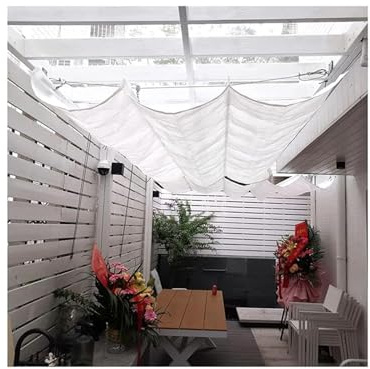 Cubierta Retráctil Para Pérgola Con Dosel Ondulado, Toldo Telescópico Para Sombra De Sol, Red De Protección Solar Con Riel Deslizante, Cubierta Para Exteriores, Jardín, Patio Trasero, Piscina, Toldo O