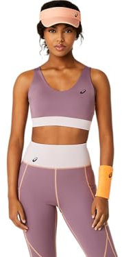 ASICS Brasier sportivo imbottito moderno in poliestere senza aste da donna, Malva Bradusty, S