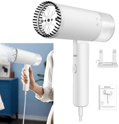 VickyHome Reise Steamer, 1400W Steamer Dampfglätter Faltbar und Kompakt Dampfglätter Reise Reisebügeleisen Mini Leicht, 200ML Wassertank Hand Dampfbügeleisen für Alle Stoffe