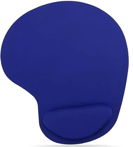 Mouse Mat With Memory Foam Rest, Anti-slip Comfort Mouse Pad, Comfortable Support Mat For Computer And Laptop Home Office Gaming, Compatible With Laser And Optical Mice (Blue)