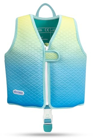 KIDVERSE Gilet Natation Enfant - qualité certifiée - Aide à la flottaison pour Fille & garçon - Apprentissage Piscine - Gilet Enfant picine - Taille S 15 à 19 kg & Taille M 19 à 30 kg