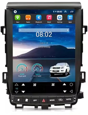 Android 14 Car Stereo for Toyota Alphard ANH20 Elfa A20 2008-2014 with Wireless Carplay, 12.1'' Touchscreen Car Radio with WiFi Mirror Link GPS Bluetooth FM RDS Radio DSP EQ SWC+AHD Backup Camera(4+64