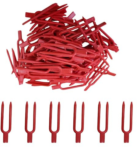 dangjuacua Lot de 200 épingles à plantes – Support pour fraise, fixation stolon en plastique réutilisable, pinces de vigne, fourche de jardin et fourchette à pastèque pour l'agriculture, le jardinage