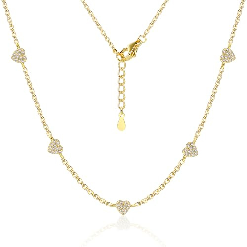 ALEXCRAFT 14K Gold Ketten Zirkonia Silber 925 Halsketten für Damen Frauen | Zirkonia Halskette ohne Anhänger Stapelbare Schlüsselbeinkette Damen Frauen Einzelne Halsketten 42cm Kette Schmuckgeschenke