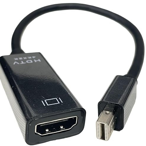 OPAX51 Cable Mini DisplayPort macho a HDMI hembra, Adaptador Conversor Convertidor de Mini DisplayPort a HDMI hembra de 25cm para portátil a TV, monitor y proyector CH004