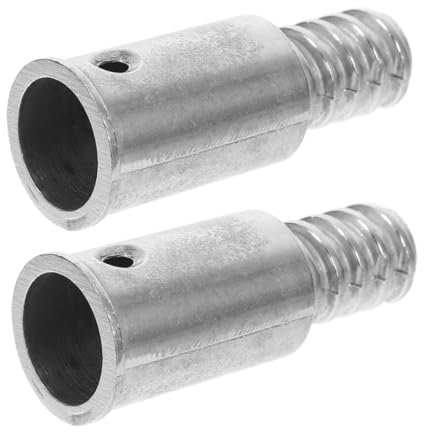 Beatifufu 2Pcs Threaded Handle Tips for Extension Pole Durable Broom Adapter for Metal Rods Reliable American Thread Design for Secure Connection Fits Mops and Brushes