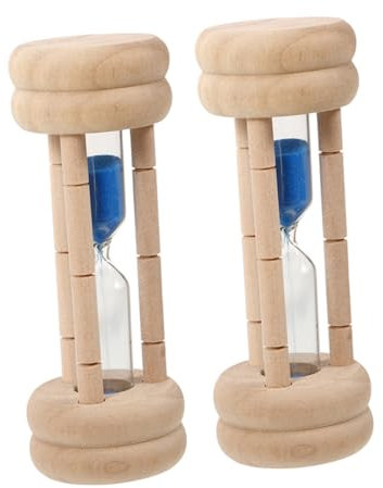Zerodeko 2 pezzi per Spazzolino da Denti Timer Visivo per Timer Sabbia da Minuti per Lavarsi Denti Decorativa e Portatile per Attività Educative e Giochi