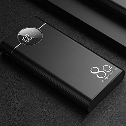 20000Mah Portable Power Bank Ricarica Rapida Grande Capacità 2 USB Batteria Esterna Caricabatterie di Emergenza Esterno, Nero