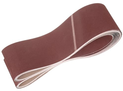 QUARKZMAN 152mm x 2260mm Nastri Abrasivi, 10Pz 180 Grana Carta Vetrata per Levigatrice Ossido di Allumina Per Lavorazione Legno, Lucidatura Metalli, Affilatura Coltelli