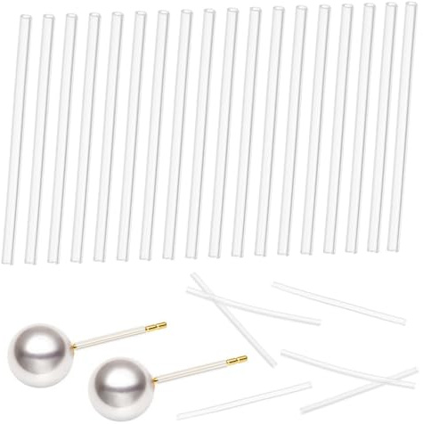 AKOOSY - Protector de orejas, silicona, flexible, transparente, para pendientes, uso diario, cómodo, para mujer, 50 unidades